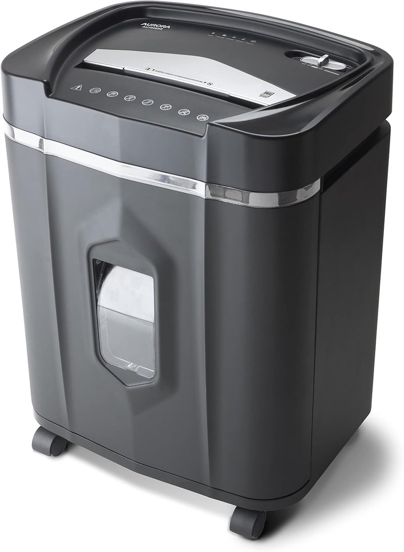 AURORA Aurora AntiJam 16Sheet Crosscut PaperCD and Credit Card Shredder 5Gallon pullout Basket 30 Minutes Continuous Run Time  - Image 3