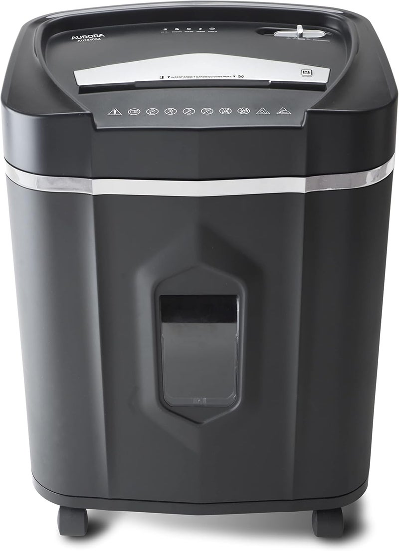 AURORA Aurora AntiJam 16Sheet Crosscut PaperCD and Credit Card Shredder 5Gallon pullout Basket 30 Minutes Continuous Run Time  - Image 2