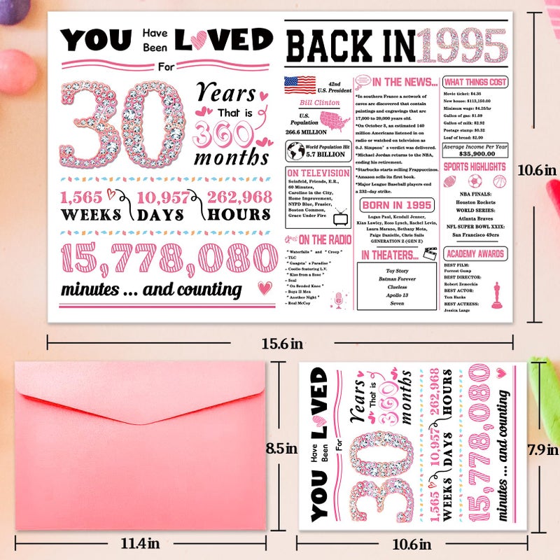 Attlvv 30Th Birthday Card 30Th Birthday Decorations For Her Happy 30Th Birthday Gifts For Women Funny 30 Years Old Bday Gift For Sister Friends - Image 2