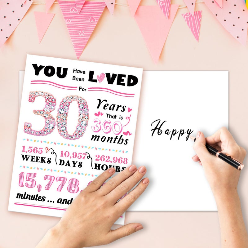 Attlvv 30Th Birthday Card 30Th Birthday Decorations For Her Happy 30Th Birthday Gifts For Women Funny 30 Years Old Bday Gift For Sister Friends - Image 5