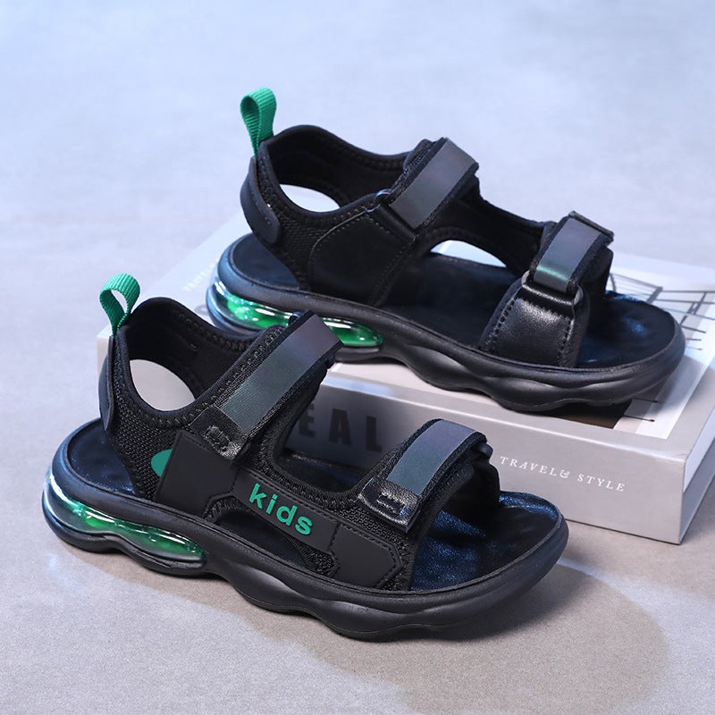 Boys Sandals Summer Children'S Sports Anti-Slip Beach Shoes Medium And Large Boys Soft Soled Sandals Summer Style - Image 3