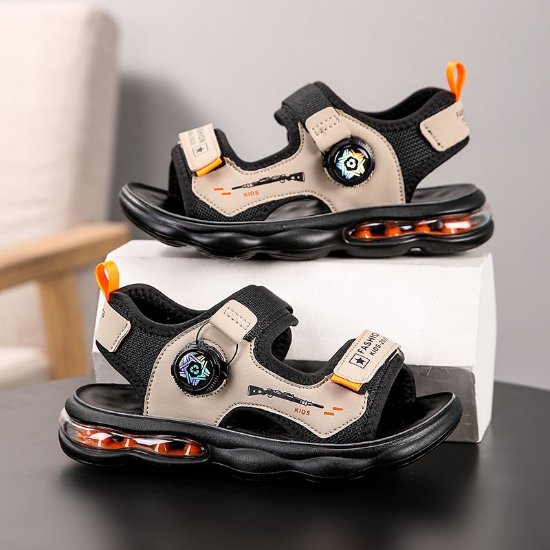 Boys Sandals Summer Children'S Sports Anti-Slip Beach Shoes Medium And Large Boys Soft Soled Sandals Summer Style - Image 1
