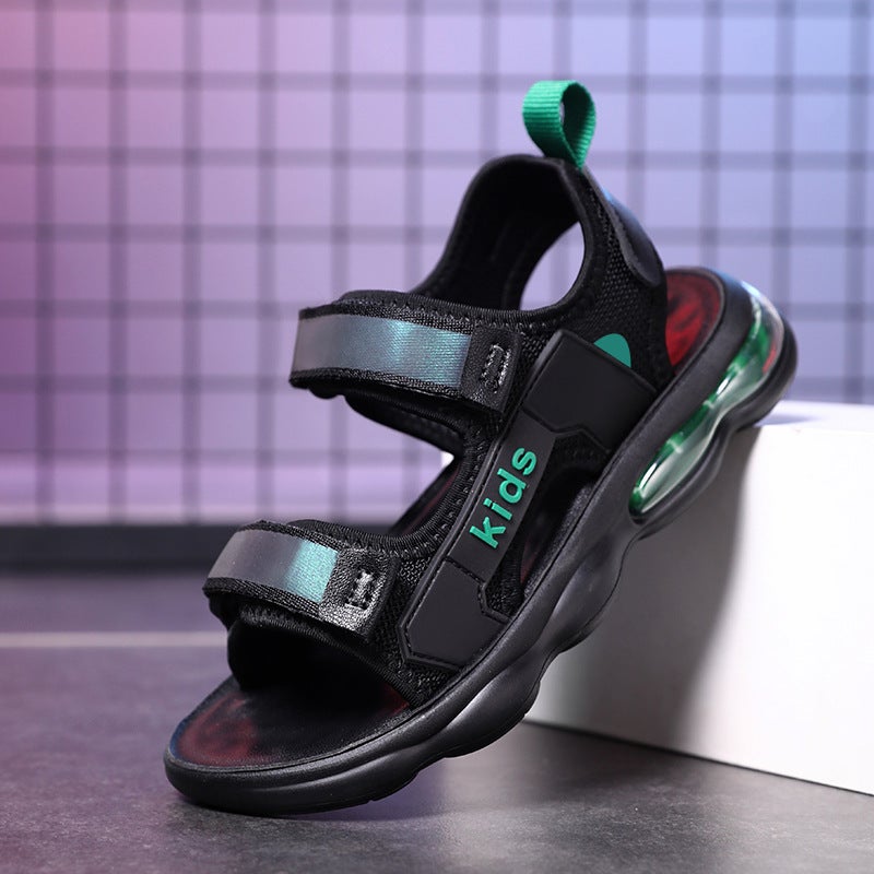 Boys Sandals Summer Children'S Sports Anti-Slip Beach Shoes Medium And Large Boys Soft Soled Sandals Summer Style - Image 5