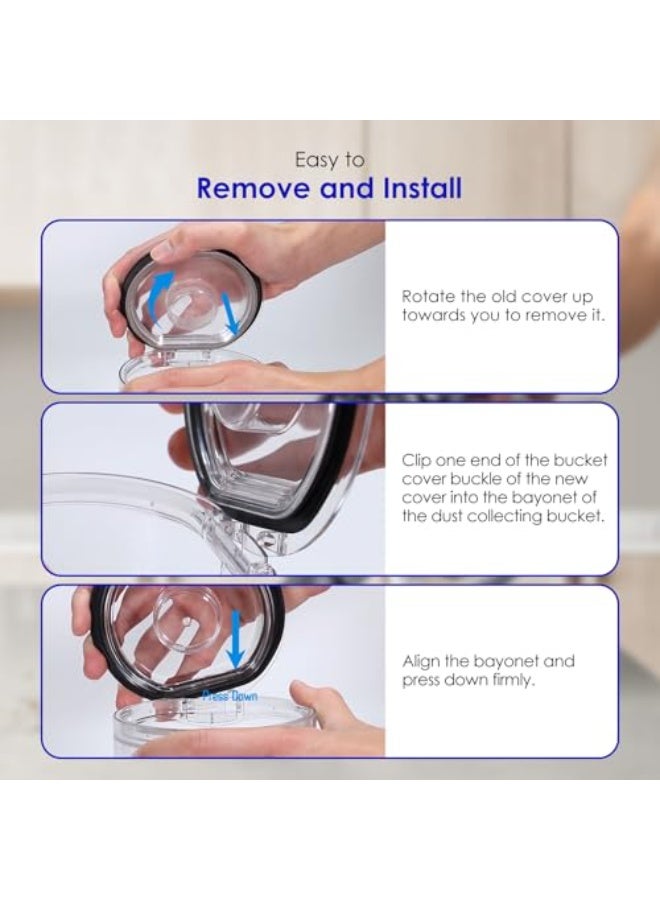 كيلا غطاء حاوية متوافق مع مكنسة دايسون V7 وV8، بديل لغطاء حاوية الغبار SV10 وSV11، غطاء علوي لكوب الغبار مع قفل زناد، قطع غيار غطاء دلو الغبار - Image 5