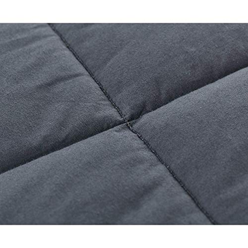 RelaxBlanket Weighted Blanket | 60''x80'',10lbs | for Individual Between 90-140 lbs | Premium Cotton Material with Glass Beads | Dark Grey - Image 5