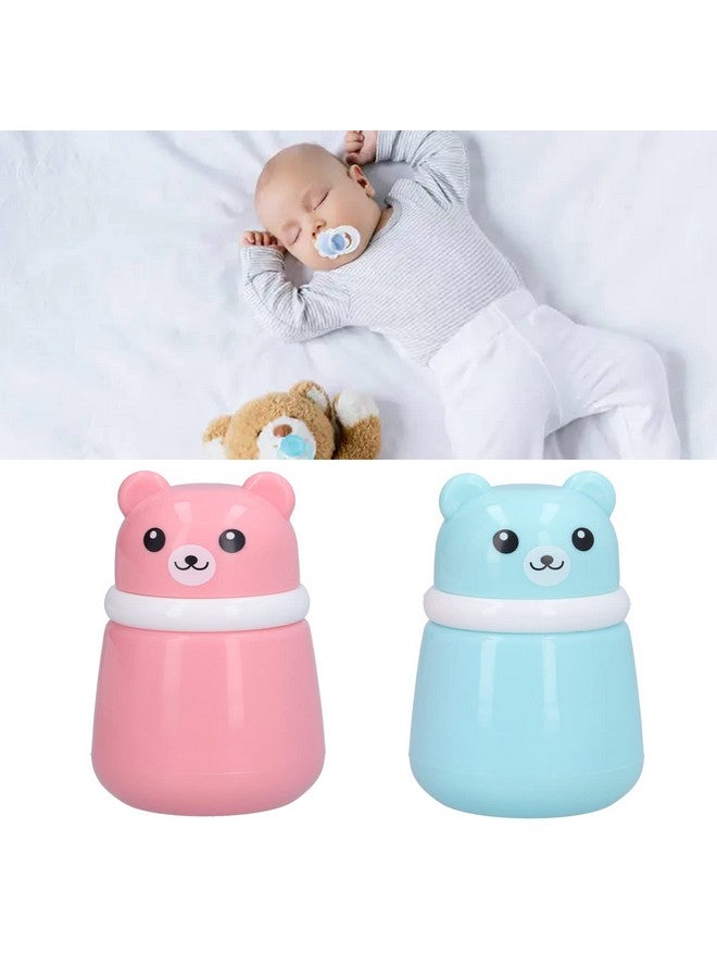 Entatial Body Powder Container, Fine Powder Cartoon Bear Powder Puff Box 2 Pcs No Irritation Durable for Adult for Travel for Children for Home(Bear Puff Empty Box) - Image 3