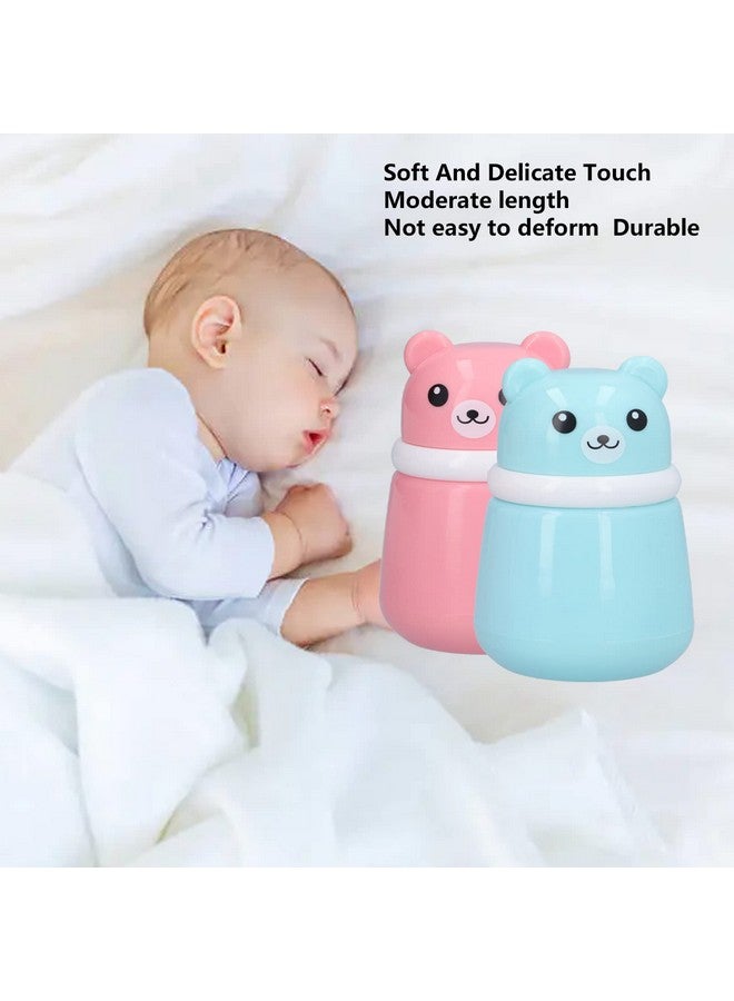 Entatial Body Powder Container, Fine Powder Cartoon Bear Powder Puff Box 2 Pcs No Irritation Durable for Adult for Travel for Children for Home(Bear Puff Empty Box) - Image 5