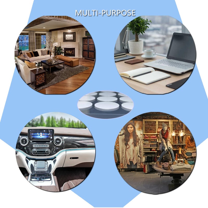 JUICENO 350 Pcs (0.79'') Sticky Tack, Double Sided Sticky Dot, Clear Poster Stickers Round Putty, No Trace Poster Adhesive Putty Removable Waterproof Stickers for Festival Decoration Sticky Dot (20mm) - Image 5