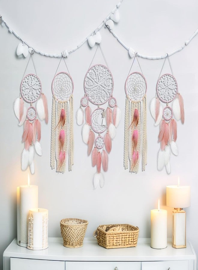Thavgaf Dream Catcher Wall Decor,Large Boho Dream Catcher with Luxurious Feathers & Beads, Handmade Wall Hanging for Bedroom, Nursery, Living Room, Gift Ready for Girls & Adults (White) - Image 5
