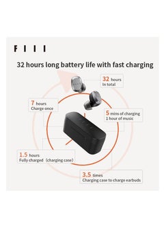 FIIL FIIL T1 Lite True Wireless Bluetooth 5.2 Headphones Earphones IPX7 Waterproof Black  - Image 3
