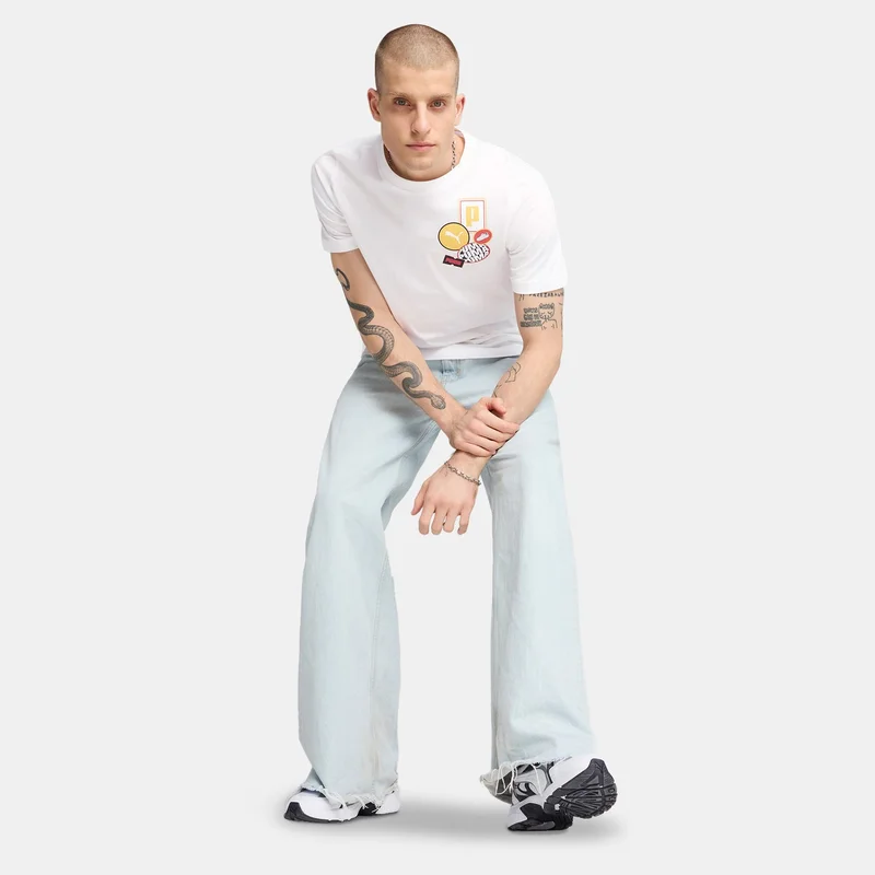 PUMA White Men's Graphics Icon T-Shirt for Men | Best Price UAE