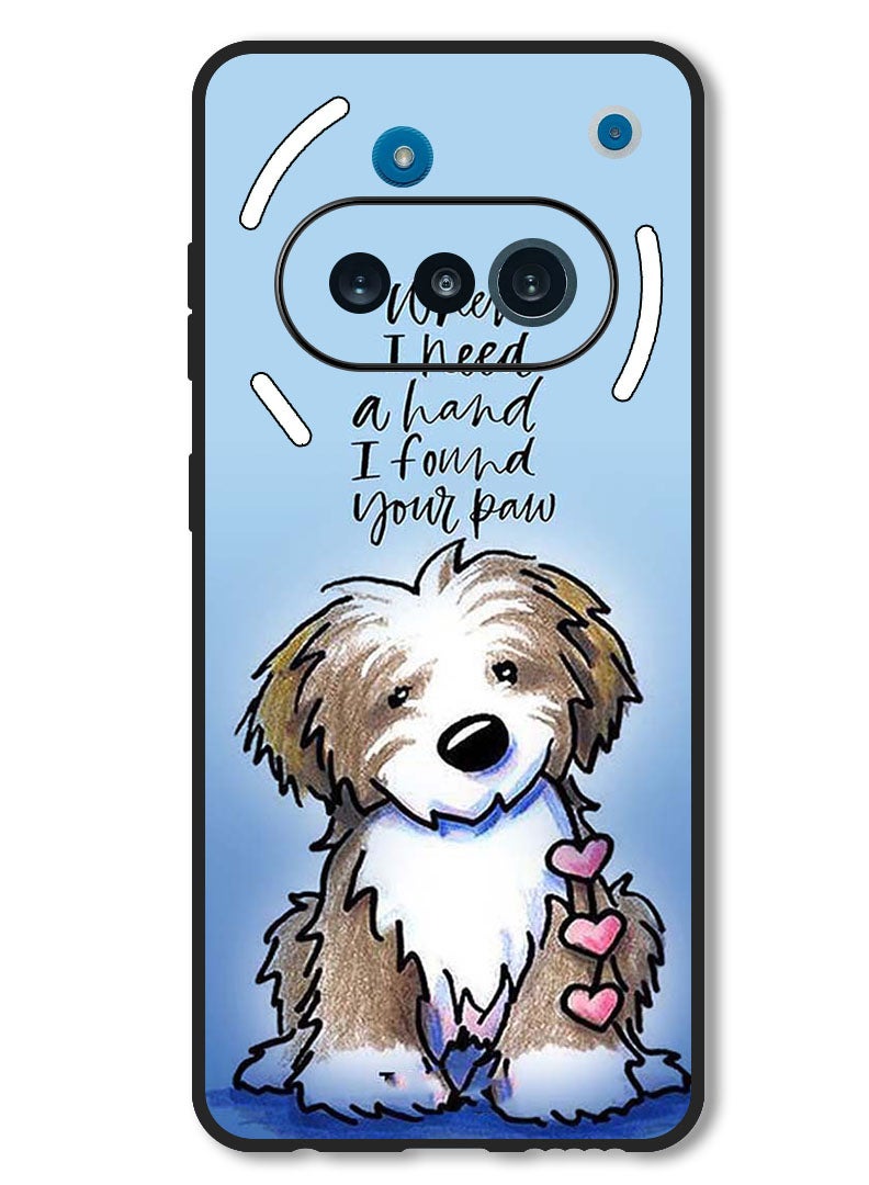 Theodor Case Compatible with Nothing Phone 3a Protection Shockproof Bumper Cover Found Your Paw - Image 1