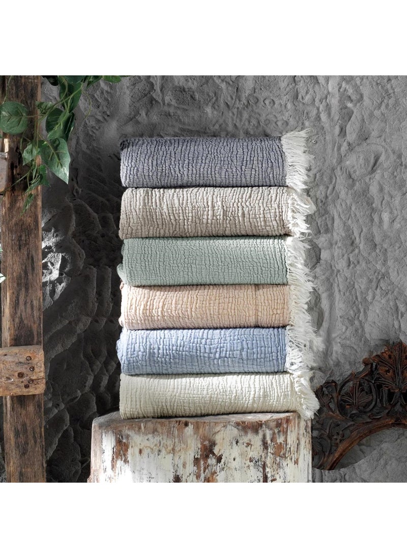 Miespiga Gold 4 Layer Muslin Multi-Purpose Shawl Cover  - Image 2