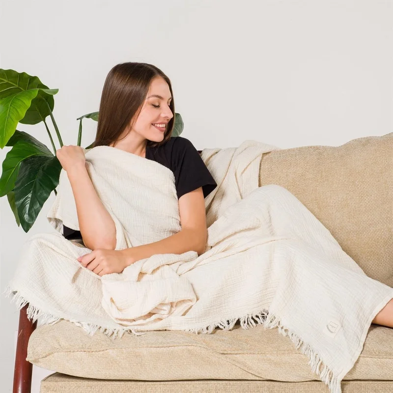 ميسبيغا Gold 4 Layer Muslin Multi-Purpose Shawl Cover