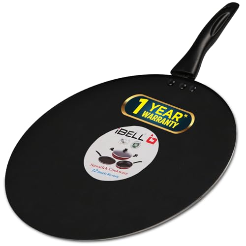 IBELL 3 Layer Durable Aluminium Non Stick Tawa Pan for Dosa/Roti/Chapati (290MM) Black - Image 1
