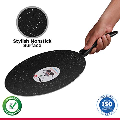 IBELL 3 Layer Durable Aluminium Non Stick Tawa Pan for Dosa/Roti/Chapati (290MM) Black - Image 3