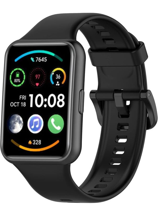 Strap for Huawei Watch Fit2, Silicone Bands Replacement Straps, Silicone Watch Replacement Bracelet Strap for Huawei Watch Fit2 Watch... - Image 1