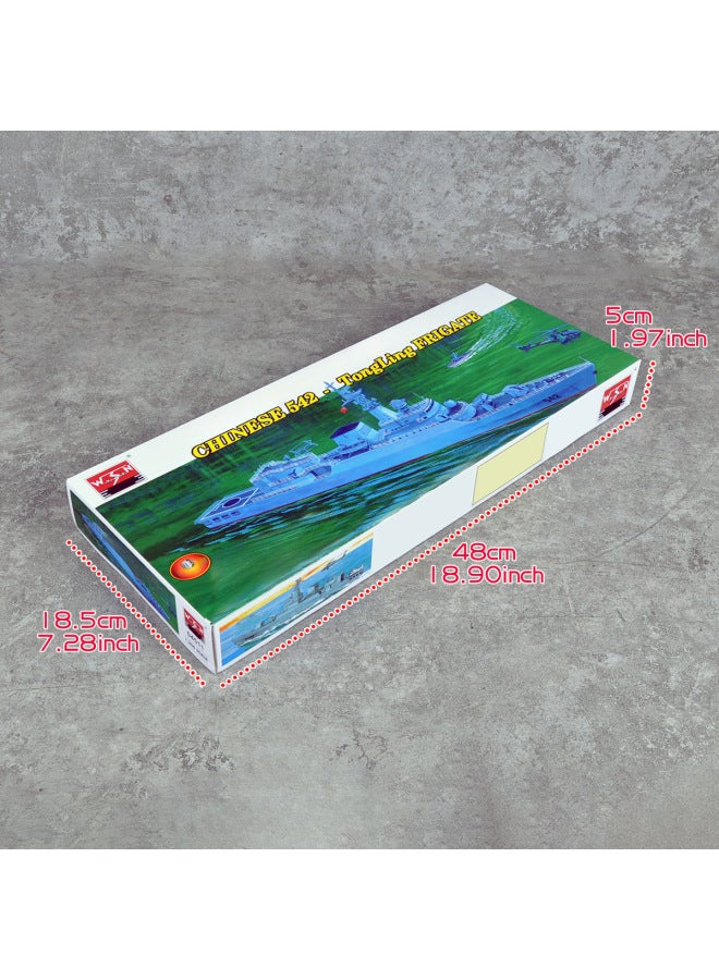 Trumpeter Assembled Model Electric Boat Airline Model Ratio 1:350 Chinese Navy 542 Tongling Frigate 04511-Color:Original Model - Image 3