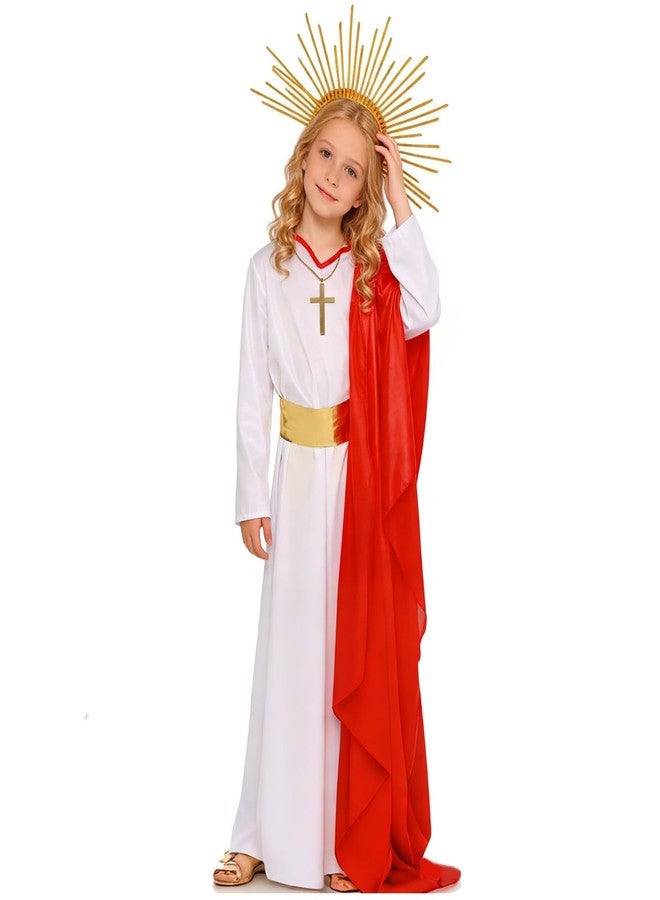 Simple polymer 6 Pcs Jesus Costume for Kid Biblical Christ Robe Set Shepherd and Greek God Costume for Easter Halloween - Image 1