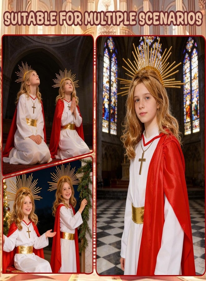 Simple polymer 6 Pcs Jesus Costume for Kid Biblical Christ Robe Set Shepherd and Greek God Costume for Easter Halloween - Image 4