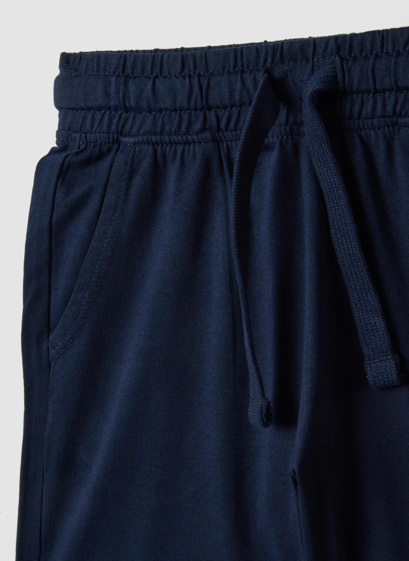 Ovs  OVS Boys' Blue 100% Cotton Shorts, Regular Fit for Men | Best Price UAE