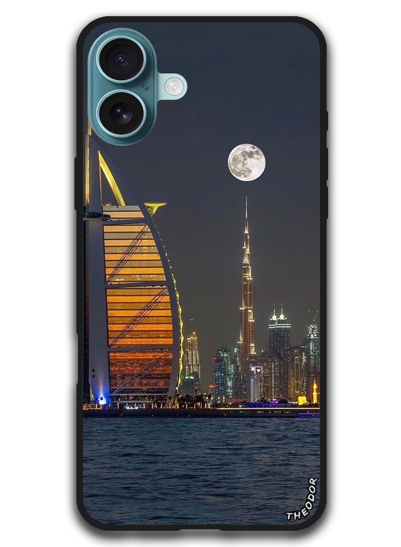 Theodor Protective Case Anti Scratch Shock Proof Bumper Cover For iPhone 16 (6.1)-inch Burj Al Arab - Image 1