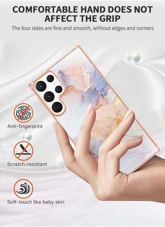 GROIC Marble Design Compatible with Samsung Galaxy S22 Ultra 6.8 Inch Case for Girls, Full Camera Lens Protection Slim Shockproof Soft Case for Galaxy S22 Ultra 2022  - Image 2