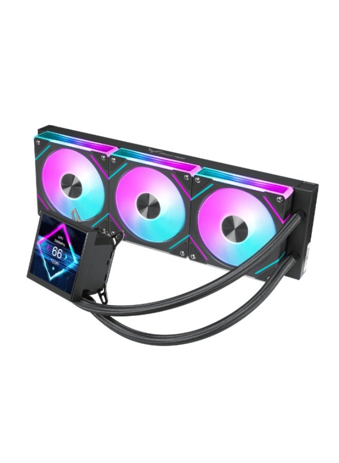 ثيرمو مبرد مائي ثيرمو رابتور RT360 مع شاشة قابلة للبرمجة مقاس 4 انش مغناطسية قابلة للإزالة مراوح ARGB لون أسود - Image 5