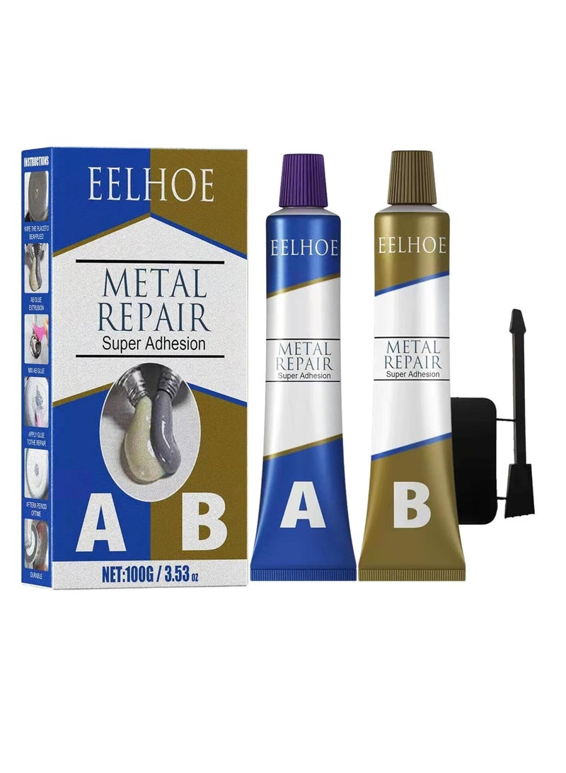 EELHOE Magic High Temperature Resistant Liquid Metal Welding Sealant, Metal Repair Glue, High Strength Oily Glue, Super Glue for Metal, Suitable for - Image 1