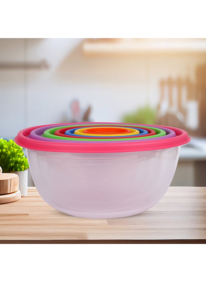 Feelings - FEELINGS  FOOD CONTAINER PLASTIC ROUND W/ RAINBOW LIDS 7 SET - Image 1