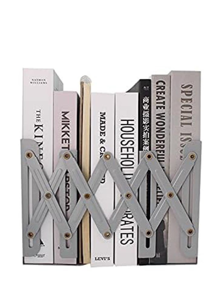 Perfii Retractable Bookends for Shelf Organization Office Accessories Bookshelf Support Stand  - Image 2