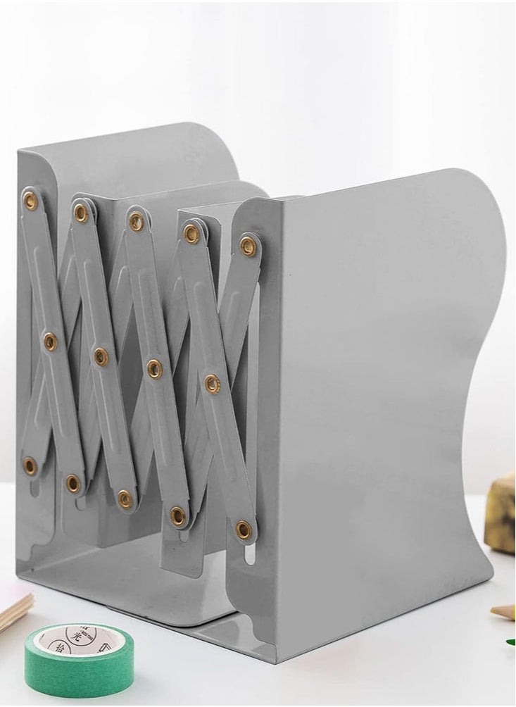 Perfii Retractable Bookends for Shelf Organization Office Accessories Bookshelf Support Stand  - Image 4