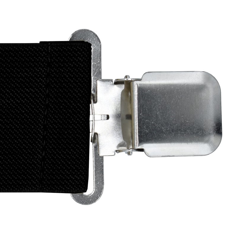 Dibi Suspenders for Men - Adjustable X Back Mens Suspenders with 4 Heavy Duty Strong Clips (Black) - Image 5