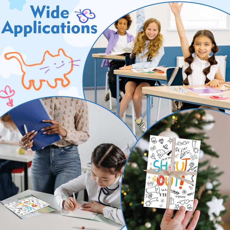 IANFEPH 100 Pcs Shout Out Cards for Teachers Employees Appreciation Recognition Reward Card Motivational Notes Cards for School, Office, Bulletin Board Decor (Black Cards) - Image 4