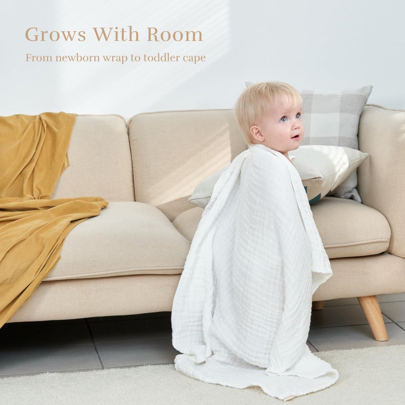 HardNok Muslin Baby Towel 5 Pieces Set,Ultra Soft and Absorbent for Baby's Delicate Skin, Ideal for Newborns to Toddlers, Perfect for Baby Registry or as a Shower Gift. (Pink) - Image 2