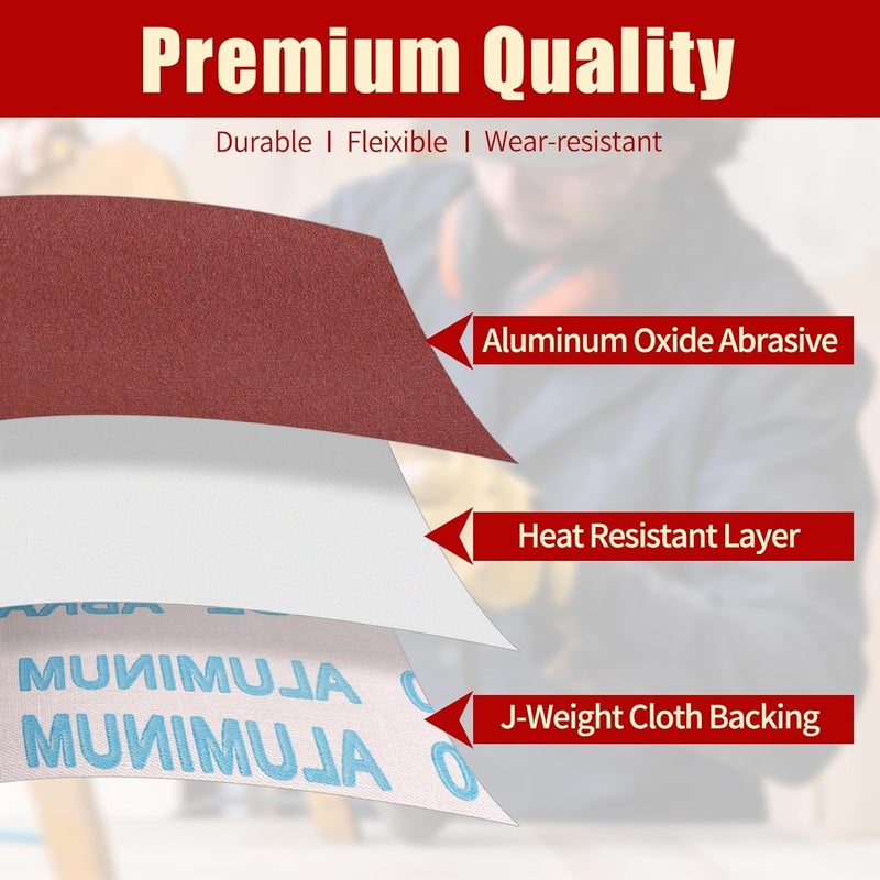 SANDCASTLE Sandcastle Silicon CarbideAluminium Oxide 50 60 80 100 120 150 180 220 320 Grit 4inch Wide Sand Paper Emery Cloth Roll for Grinding Polishing Wood Working Metals 9 m - Image 3