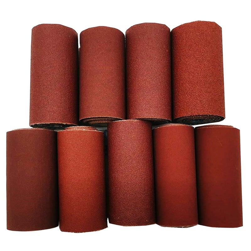SANDCASTLE Sandcastle Silicon CarbideAluminium Oxide 50 60 80 100 120 150 180 220 320 Grit 4inch Wide Sand Paper Emery Cloth Roll for Grinding Polishing Wood Working Metals 9 m - Image 1