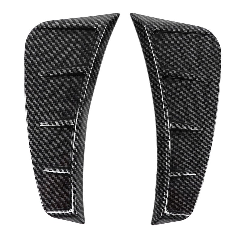 Yuecoom Yuecoom Car Fender Air Vent Trim Cover, Pair Front Bumper Side Air Vent Trim Exterior Carbon Fiber Style Universal Decoration - Image 1
