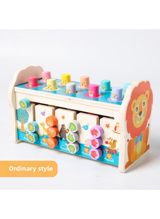 Wooden Hamster Game Toy Fun Parent-child Interactive Leisure Toy Children's Educational Early Education Tapping Toy-Color:Hippo Whack Hamster - Image 5