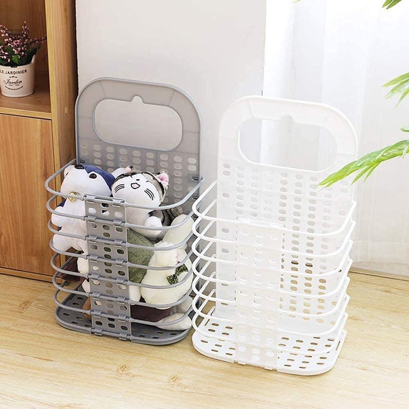 POPLEY Plastic Wall Mounted Laundry Hamper Dirty Clothes Storage Basket/Hanging Toiletry Organizer Basket Bin For Cloths/Food/Newspaper - Image 5