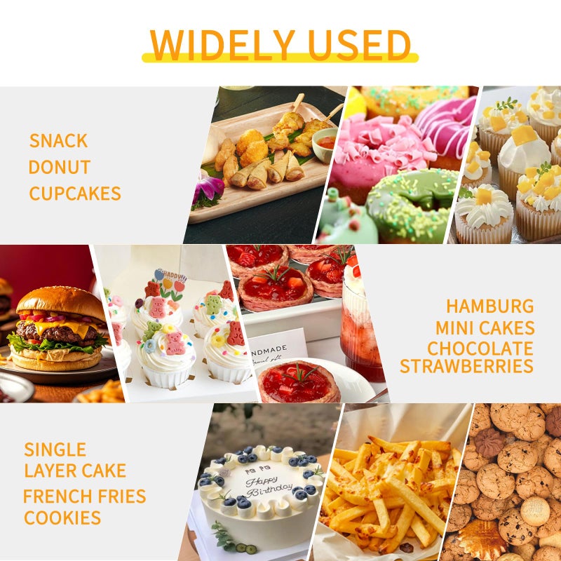Aufind 6pcs Cake Boxes with Cake Board, 19x14x4.5 Inches White Bakery Boxes with Large Window for Quarter Sheet Cakes, Donuts, Cupcakes, Pastry & Pies - Image 4
