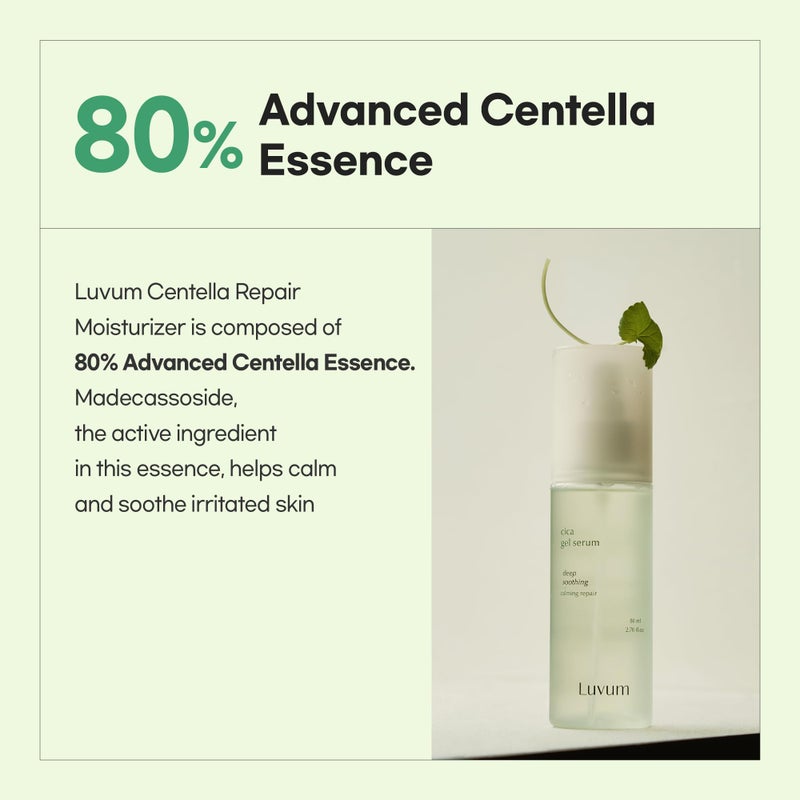 Luvum Calming Repair Cica Gel Serum, Centella Mist, Facial Spray, 2.70 fl. oz - Image 3