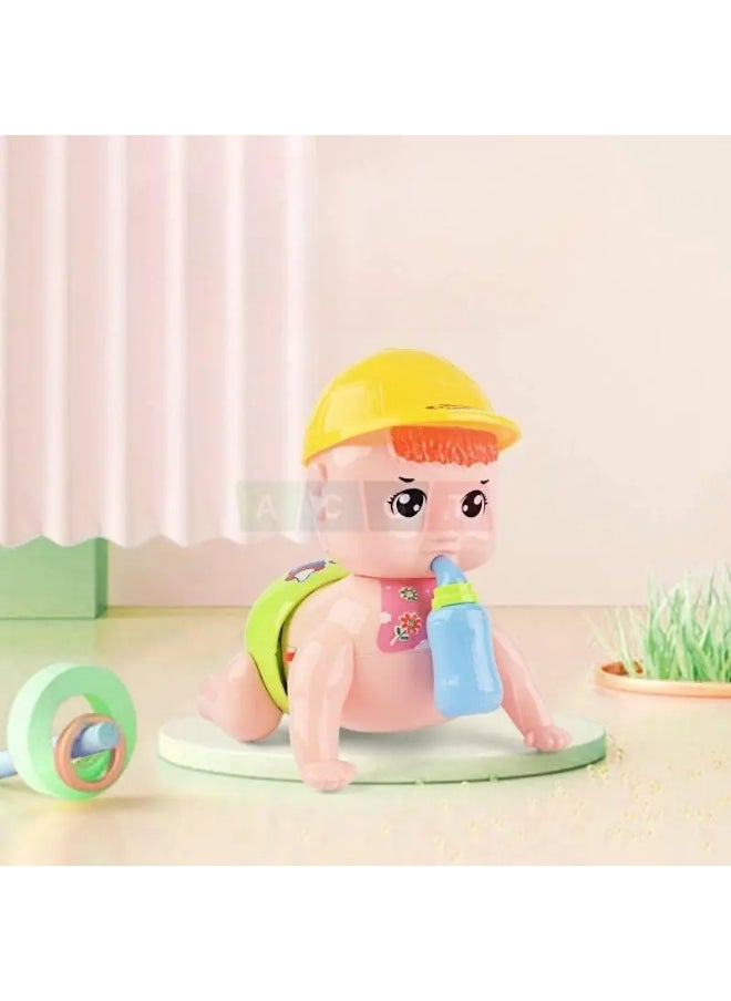 null - Baby Crawling Toy for Babies to Teach Infants to Crawl Stimulating Toy (Multicolor) - Baby Toys with Moving Bottle - Baby Crawling Toy - Baby Crawling Toy with Bottle - Musical and Light Up Baby Toy Crawling Motion, Colorful Hat, Sound and Light Effects - For Infants and Toddlers - Baby Crawling Toys - Baby with Bottle - Baby Crawling Toy - - Image 1