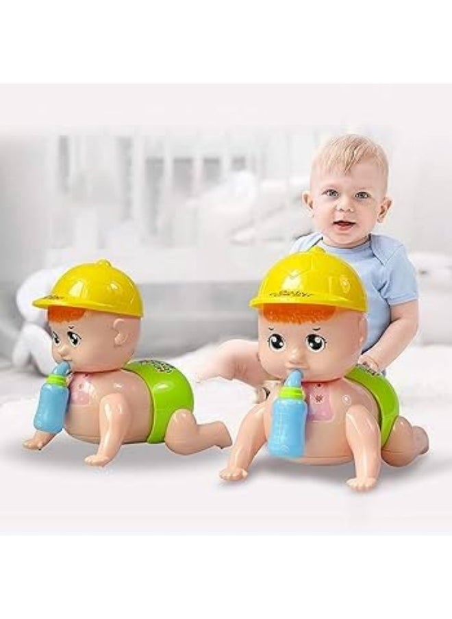 null - Baby Crawling Toy for Babies to Teach Infants to Crawl Stimulating Toy (Multicolor) - Baby Toys with Moving Bottle - Baby Crawling Toy - Baby Crawling Toy with Bottle - Musical and Light Up Baby Toy Crawling Motion, Colorful Hat, Sound and Light Effects - For Infants and Toddlers - Baby Crawling Toys - Baby with Bottle - Baby Crawling Toy - - Image 1