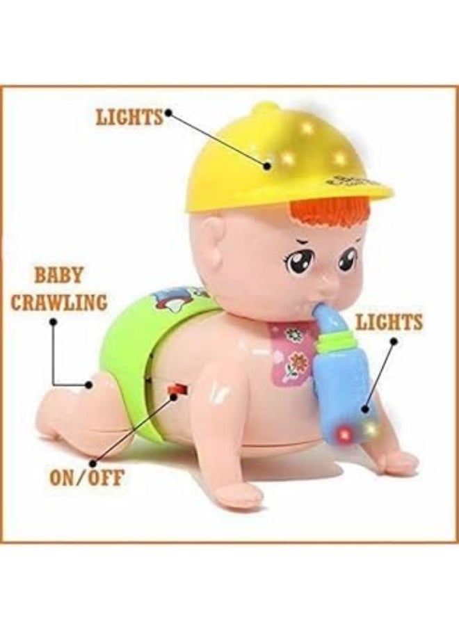 null - Baby Crawling Toy for Babies to Teach Infants to Crawl Stimulating Toy (Multicolor) - Baby Toys with Moving Bottle - Baby Crawling Toy - Baby Crawling Toy with Bottle - Musical and Light Up Baby Toy Crawling Motion, Colorful Hat, Sound and Light Effects - For Infants and Toddlers - Baby Crawling Toys - Baby with Bottle - Baby Crawling Toy - - Image 1