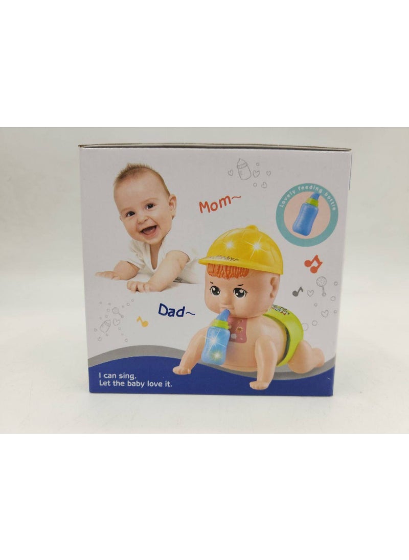 null - Baby Crawling Toy for Babies to Teach Infants to Crawl Stimulating Toy (Multicolor) - Baby Toys with Moving Bottle - Baby Crawling Toy - Baby Crawling Toy with Bottle - Musical and Light Up Baby Toy Crawling Motion, Colorful Hat, Sound and Light Effects - For Infants and Toddlers - Baby Crawling Toys - Baby with Bottle - Baby Crawling Toy - - Image 1