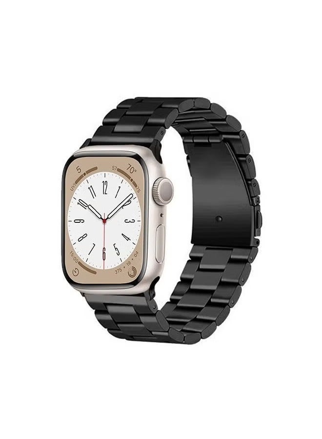 vesus Stainless Steel Band for Apple Watch Band 41mm 40mm 38mm Compatible with iWatch Strap Series 8/7/6/5/4/3/2/1/SE/SE2 Black