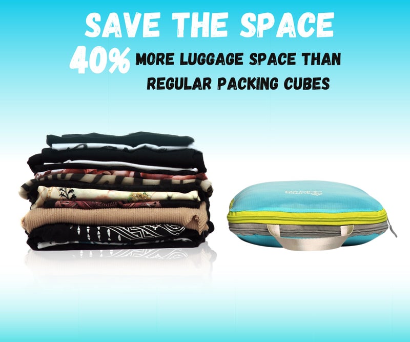 SUITEDNOMAD Ultralight Compression Packing Cubes Set, Suitcase and Backpack Travel Organizer Bags - Image 2
