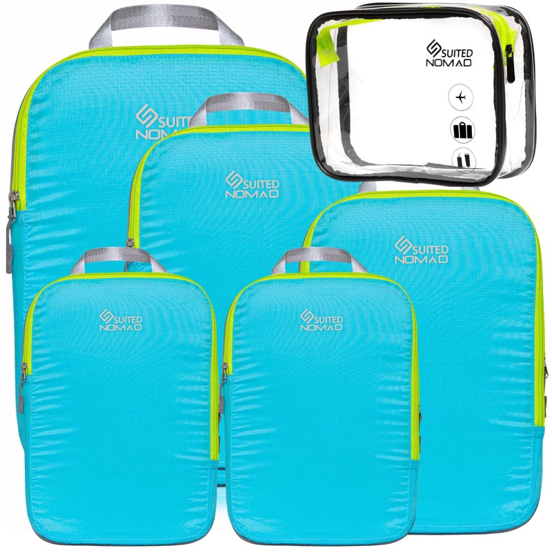 SUITEDNOMAD Ultralight Compression Packing Cubes Set, Suitcase and Backpack Travel Organizer Bags - Image 1