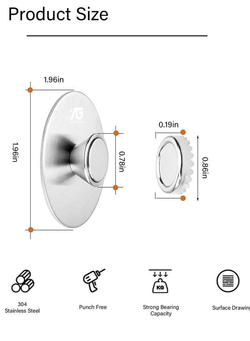 Excefore حامل صابون مغناطيسي 2 عبوة، حافظات صابون من الفولاذ المقاوم للصدأ، تصريف ذاتي، مناسب للاستحمام والحمام و حوض المطبخ - Image 4